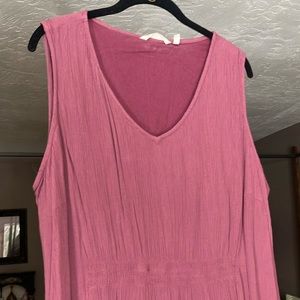 Mauve sleeveless summer dress 1X